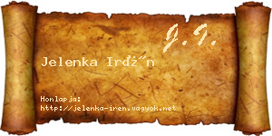Jelenka Irén névjegykártya